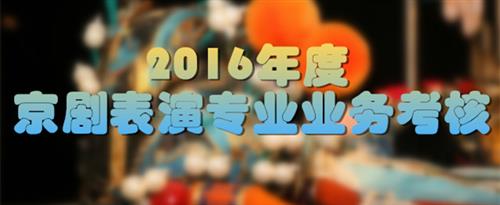 尻逼视频白虎网站国家京剧院2016年度京剧表演专业业务考...